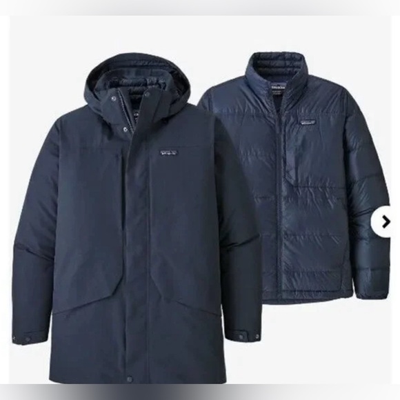 Mens Patagonia Tres 3-in-1 Parka Navy Blue - Picture 1 of 6